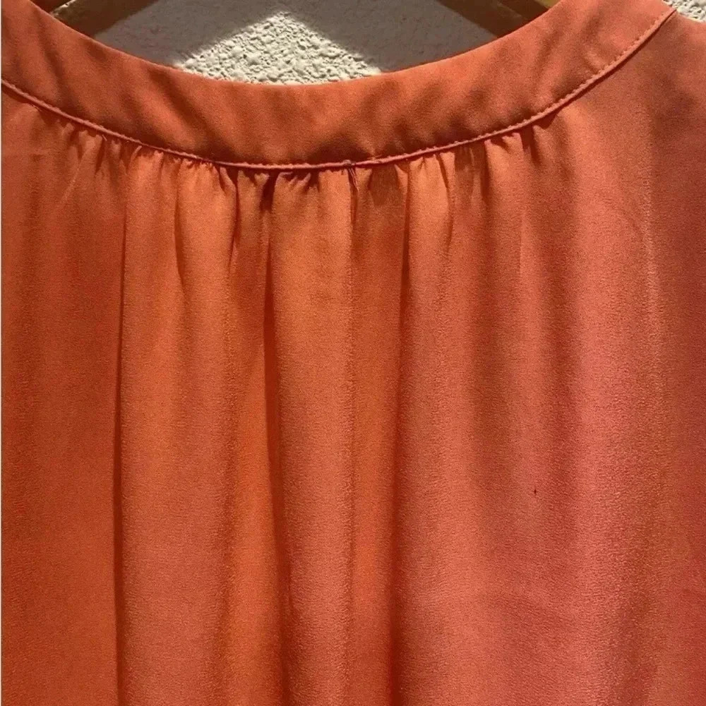 Roz & Ali Coral V Neck Women's Pleated Short Sleeve Plus Size 2X Top Lightweight - Picture 3 of 6